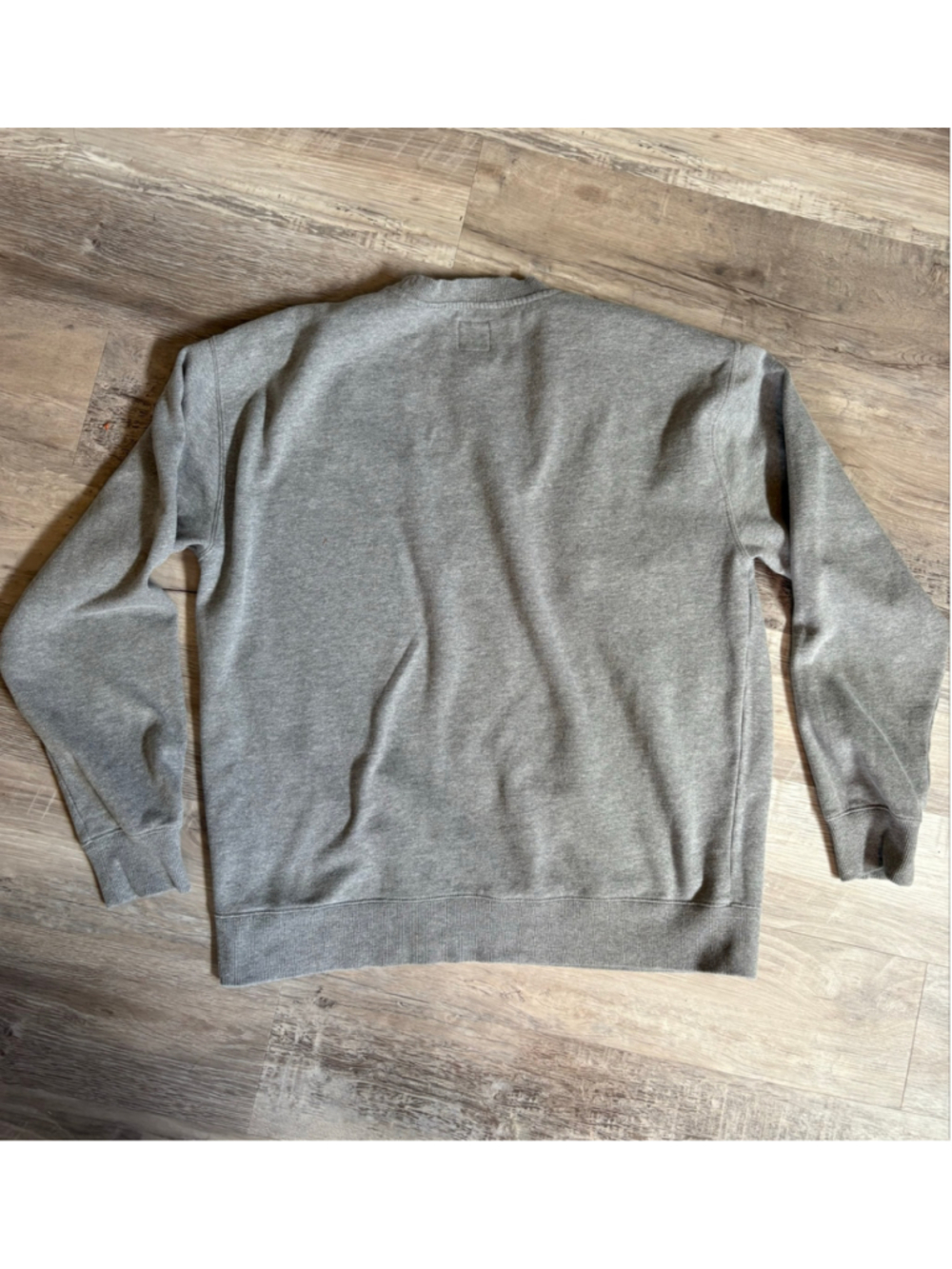 RVCA Men’s Gray Crew Neck Sweatshirt L with Yellow Logo - Picture 2 of 9